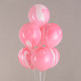 10pcs 12-Inch Marble Agate Latex Balloons Christmas Party Decorations Colorful Globos for Birthday Wedding & Baby Shower