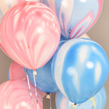 10pcs 12-Inch Marble Agate Latex Balloons Christmas Party Decorations Colorful Globos for Birthday Wedding & Baby Shower