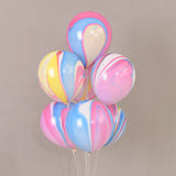 10pcs 12-Inch Marble Agate Latex Balloons Christmas Party Decorations Colorful Globos for Birthday Wedding & Baby Shower