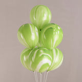 10pcs 12-Inch Marble Agate Latex Balloons Christmas Party Decorations Colorful Globos for Birthday Wedding & Baby Shower