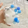 Sea Animal Squishy Toy Anti-Stress Pinch Toys for KidsSea Dog Pendant Fidget Toy for Students