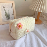 Soft Plush Student Storage Bag Multi Functional Pencil Case & Cosmetic Organizer