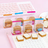 Cartoon 3D Bread-Shaped Erasers Cute School Erasers for KidsCreative Stationery