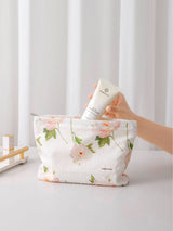 INS Floral Bowknot Cosmetic Bag Travel Clutch & Menstrual Storage Pouch for Women