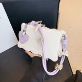 Cute Bow Underarm Bag for Girls Small Square Fashion Shoulder Bag