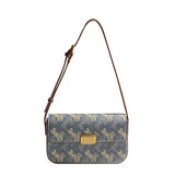 Retro Style Women's Shoulder Bag Large Capacity Polyester Tote Zip Closure, Fashionable & Durable