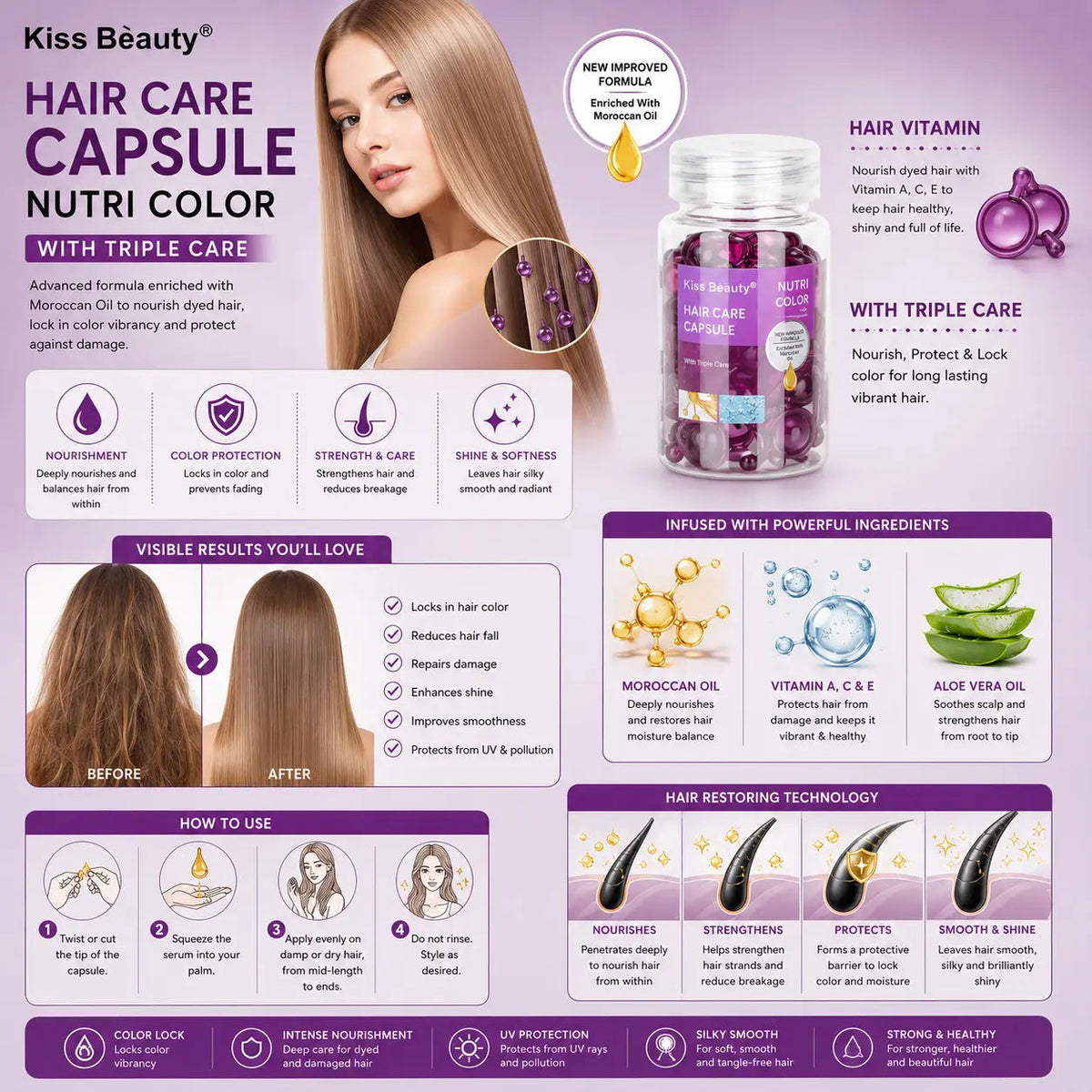 Nutri Color Hair Care Vitamin Capsules