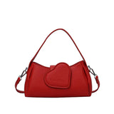 Cute Heart Patch Mini Shoulder Bag for Women Stylish Crossbody Handbag SparkelsSparkels