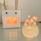 Tulip Flower LED Night Light Soft Warm Glow Mini Table Lamp Aesthetic Bedside Decor & Gift