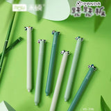Kawaii Panda Clip Gel Pen 0.5mm Black Ink Pastel Bamboo Pen