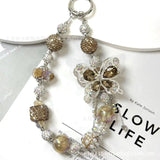Luxury Crystal Butterfly Bag Charm & Keychain Rhinestone Beaded Accessory