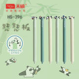Kawaii Panda Clip Gel Pen 0.5mm Black Ink Pastel Bamboo Pen
