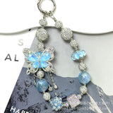 Luxury Crystal Butterfly Bag Charm & Keychain Rhinestone Beaded Accessory