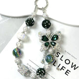 Luxury Crystal Butterfly Bag Charm & Keychain Rhinestone Beaded Accessory