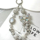 Luxury Crystal Butterfly Bag Charm & Keychain Rhinestone Beaded Accessory