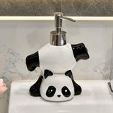 Cute Panda Soap Dispenser Ceramic Liquid Soap & Lotion Pump Bottle for Bathroom & Kitchen SparkelsSparkels
