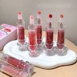 Jelly Plump Lip Oil Gloss Hydrating Tinted Lip Serum with Crystal Applicator SparkelsSparkels