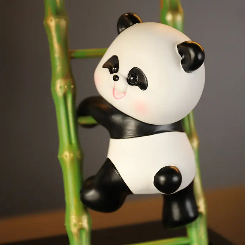 Cute Panda Family Decorative Storage Tray & Candy Holder Resin Home Decor Organizer for Living Room, Entryway & Office
