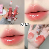 Jelly Plump Lip Oil Gloss Hydrating Tinted Lip Serum with Crystal Applicator SparkelsSparkels