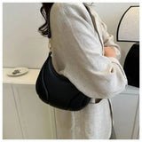 Trendy Crescent Shoulder Bag for Women Soft PU Leather Half Moon Crossbody Purse Everyday Casual & Fashion Handbag SparkelsSparkels