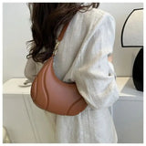 Trendy Crescent Shoulder Bag for Women Soft PU Leather Half Moon Crossbody Purse Everyday Casual & Fashion Handbag SparkelsSparkels