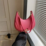 Trendy Crescent Shoulder Bag for Women Soft PU Leather Half Moon Crossbody Purse Everyday Casual & Fashion Handbag SparkelsSparkels