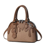 Drip Texture Elegance Handbag Premium Faux Leather Shoulder & Crossbody Tote for Women SparkelsSparkels