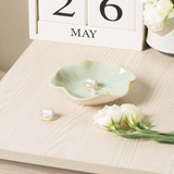 Elegant Ceramic Flower Jewelry Trinket DishRing Holder & Vanity Organizer Bowl SparkelsSparkels