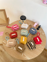 Fleece Makeup Pouch Recycled Cotton Canvas Travel Cosmetic Bag