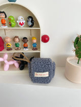 Fleece Makeup Pouch Recycled Cotton Canvas Travel Cosmetic Bag