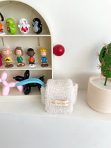 Fleece Makeup Pouch Recycled Cotton Canvas Travel Cosmetic Bag