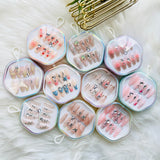 Glossy Ombre French Tip Press On Nails Rhinestone Acrylic Stick On Nails for Women & Girls