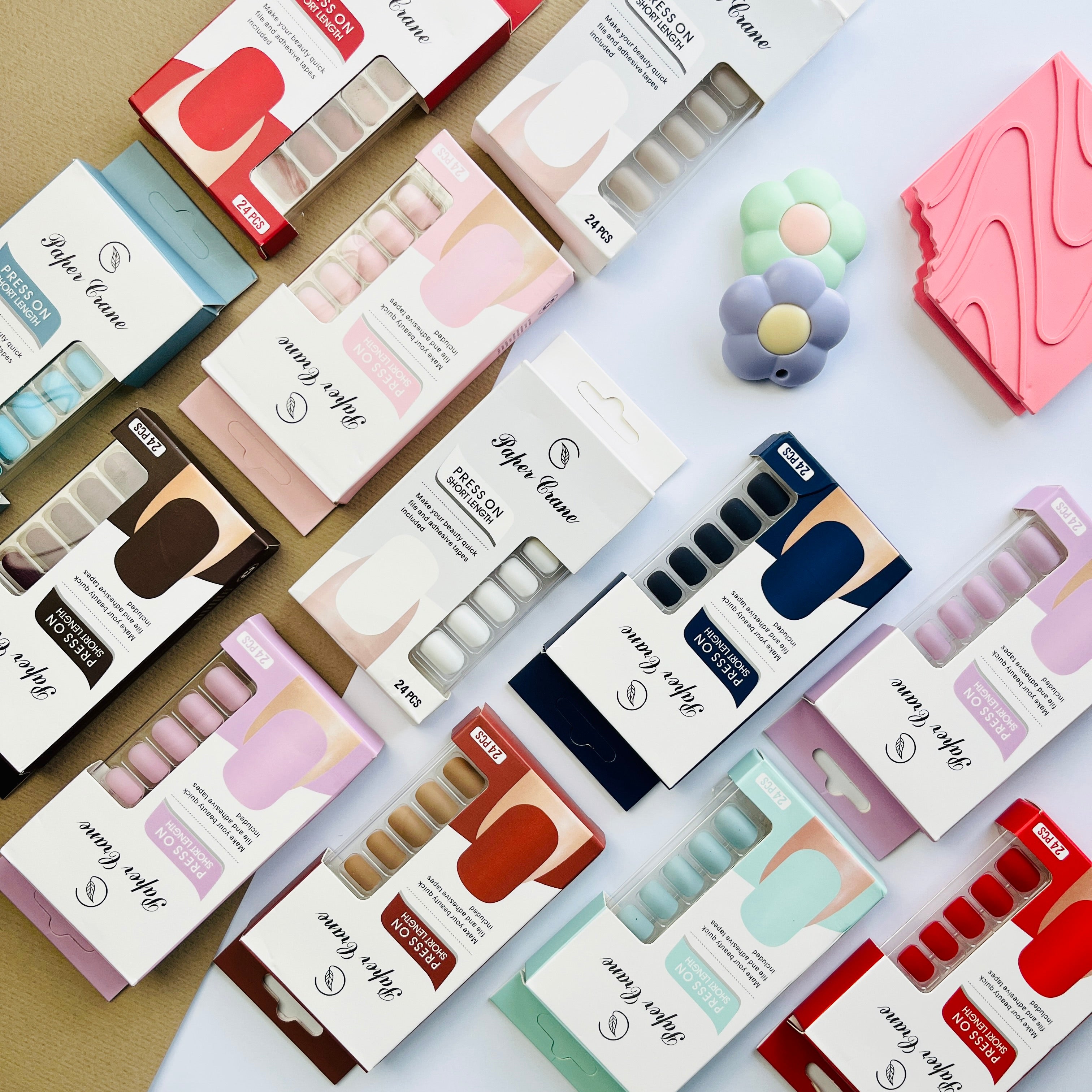 Plain Matte Press-On Nails for Girls