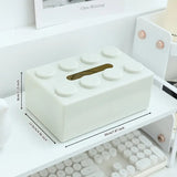 Creative Building Blocks Wall Mounted Tissue Box Waterproof Punch Free Paper Towel Holder for Bathroom & Kitchen