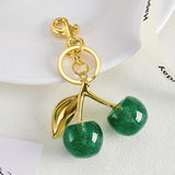 Crystal Cherry Keychain Red & Pink Summer Fruit Pendant for Bags, Keys & Gifts