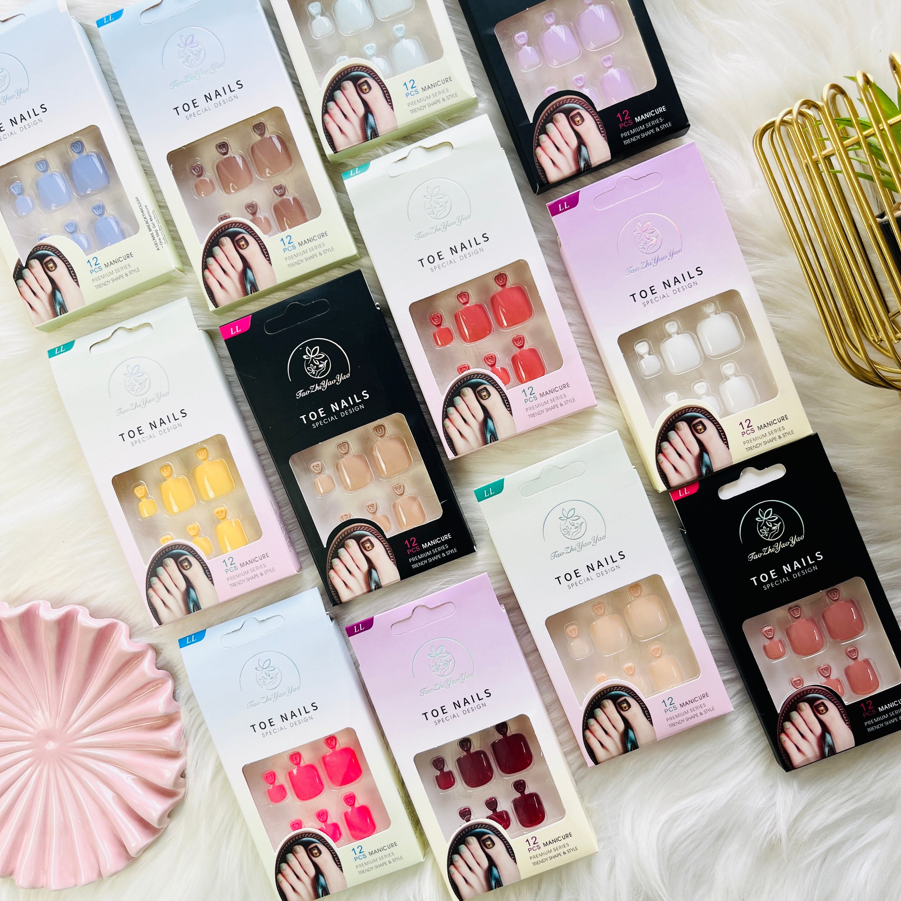 Solid Color Toenail Stickers Easy Self Adhesive Nail Wraps