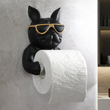 Cartoon Dog Wall Mounted Tissue Holder Creative Paper Roll Dispenser for Bathroom, Kitchen & Living Room Decor