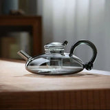 Scandinavian Borosilicate Glass Teapot Set Heat Resistant Teapot & Tea Cup Set Minimalist Luxury Tea Set for Home & Office