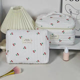 Cherry Design Travel Cosmetic Bag Large Capacity Portable Wash Bag