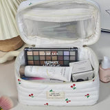 Cherry Design Travel Cosmetic Bag Large Capacity Portable Wash Bag