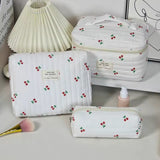 Cherry Design Travel Cosmetic Bag Large Capacity Portable Wash Bag