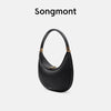 Crescent Hobo Shoulder Bag Luxury Genuine Leather Half Moon Handbag for Women SparkelsSparkels