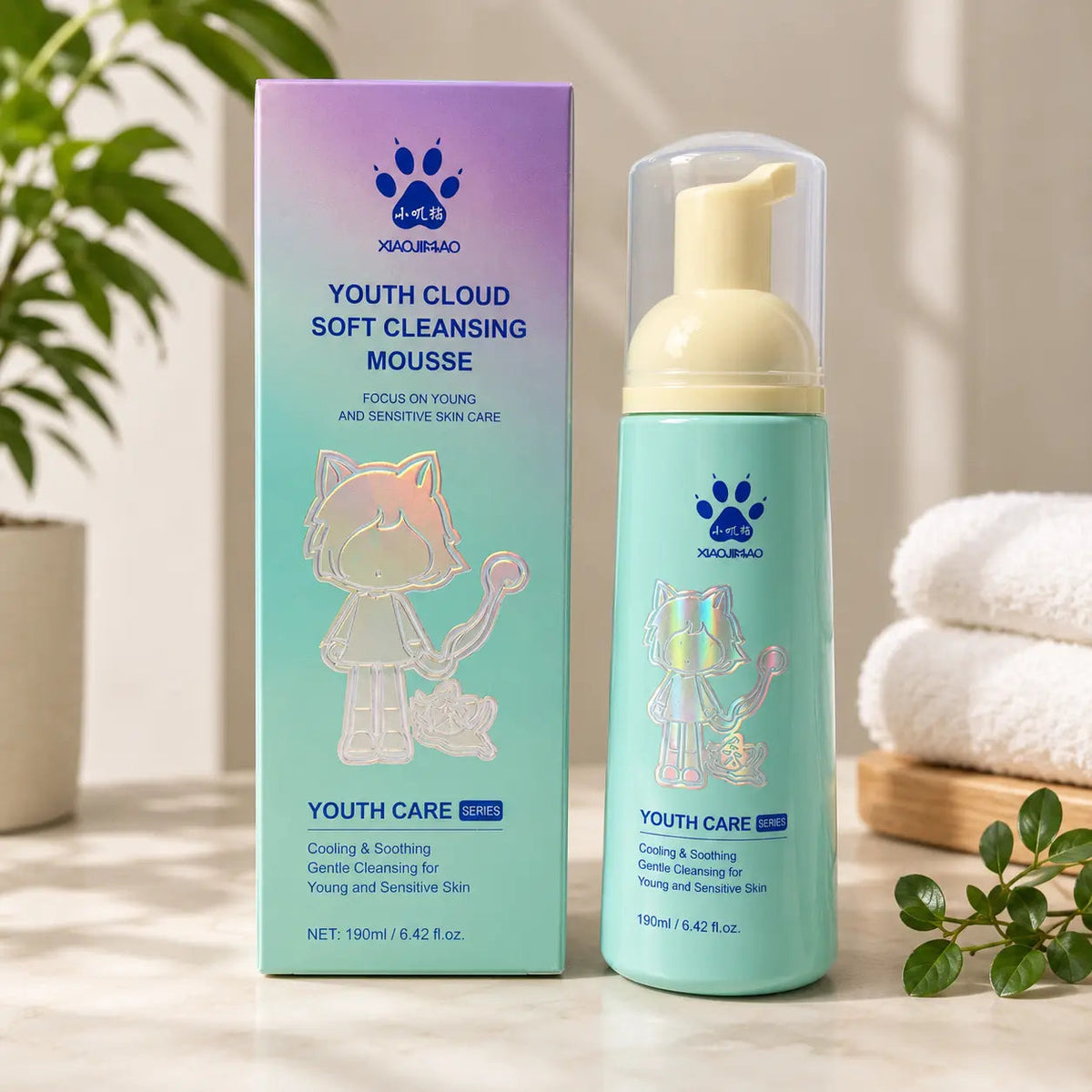 Youth Cloud Soft Cleansing Mousse Gentle Foaming Face Cleanser (190ml)