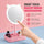 Cat Ear LED Makeup Mirror with Touch Light & Storage Organizer