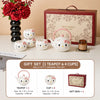 Cute Cat Ceramic Tea Set with Teapot & 4 Cups Gift Box Set