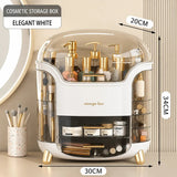 360° Rotating Multi-Layer Cosmetic & Makeup Storage Organizer with Dustproof Cover