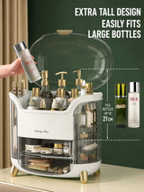 360° Rotating Multi-Layer Cosmetic & Makeup Storage Organizer with Dustproof Cover