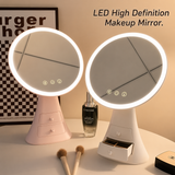 LED Touch Makeup Mirror with Storage Drawers Adjustable Vanity Mirror with LED Light