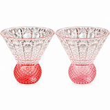 Pack Of 2 Luxury Crystal Cut Glass Dessert Bowls
