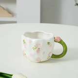 Hand Painted Floral Blossom Garden Ceramic Mug